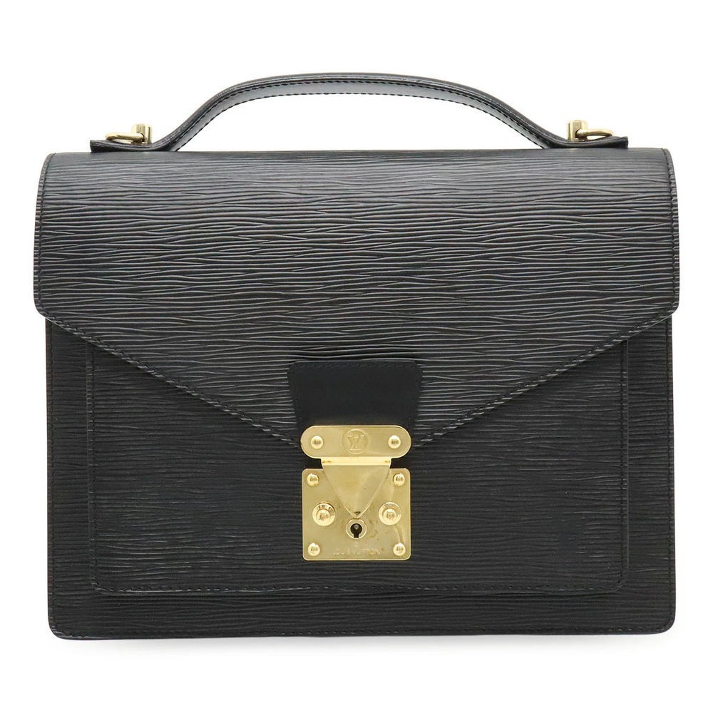 LOUIS VUITTON Epi Monceau Shoulder Bag Handbag Noir Black Shoulder Strap